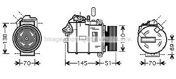 AVA QUALITY COOLING Компрессор, кондиционер BWAK320